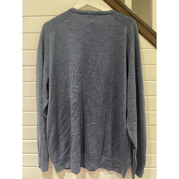 Brooks Brothers Sweater Men XXL blue extra fine Merino Wool Pullover Crewneck - Picture 4 of 10